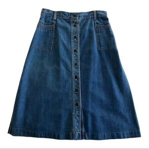 VINTAGE DENIM MIDI SKIRT